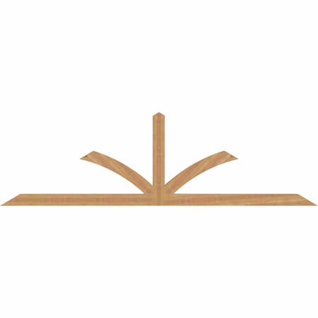 Ekena Millwork Richland Smooth Timber Gable Bracket, Western Red Cedar, 96"W x 28"H x 3 1/2"D x 3 1/2"F, 7/12 Pitch GBW096X28X0404RIC00SWR